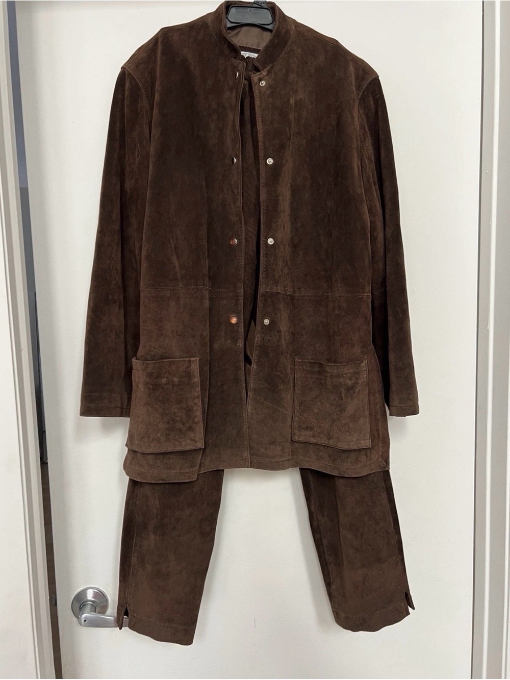 Women’s Brown Suede Long Jacket
